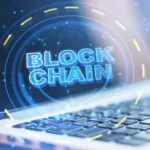 Laptop showcasing blockchain technology, representing the evolving landscape of digital currencies and regulatory dynamics.